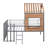 Metal Twin Size Loft Bed With Charming , Rails & Roof Delightful Features-265860578