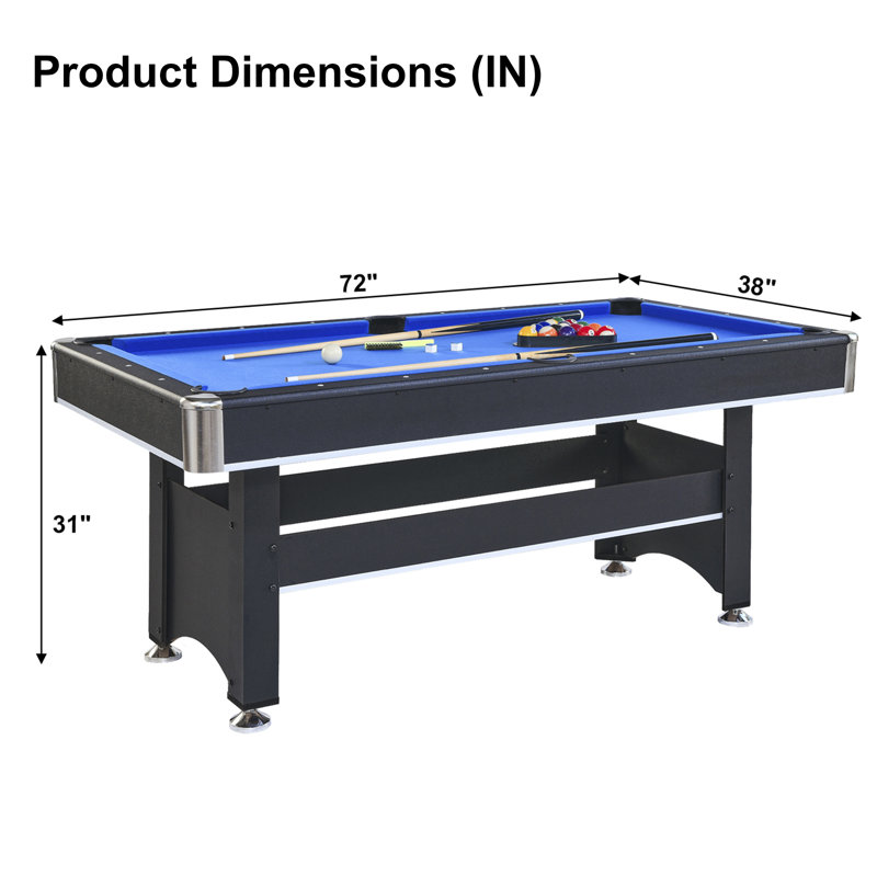 6 Ft Pool Table with Table Tennis Top ,Multi Game Combo Tables for Family Recreation Game Rooms ?, Blue