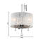 Lustre 3 lumières transitionnel en soie