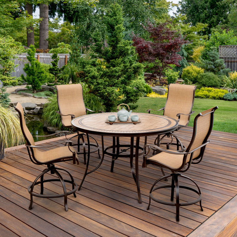 Alejando 4 - Person Patio Dining Set with Round Table