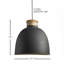 Grand luminaire suspendu en métal noir Frank