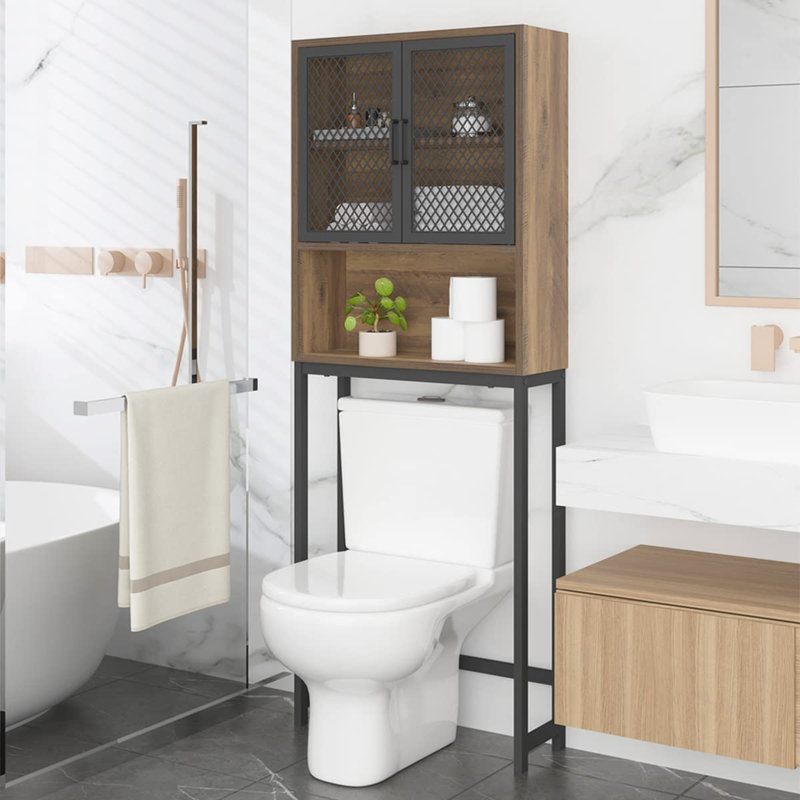 Armoire de rangement industrielle pour salle de bain - réglable, durable, Chêne rustique