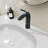 Matte Black Basin Faucet For Bathroom, Single Handle, Brass, Smooth Operation Lavatory Sink Faucet, Hole, Aerated Stream Feature