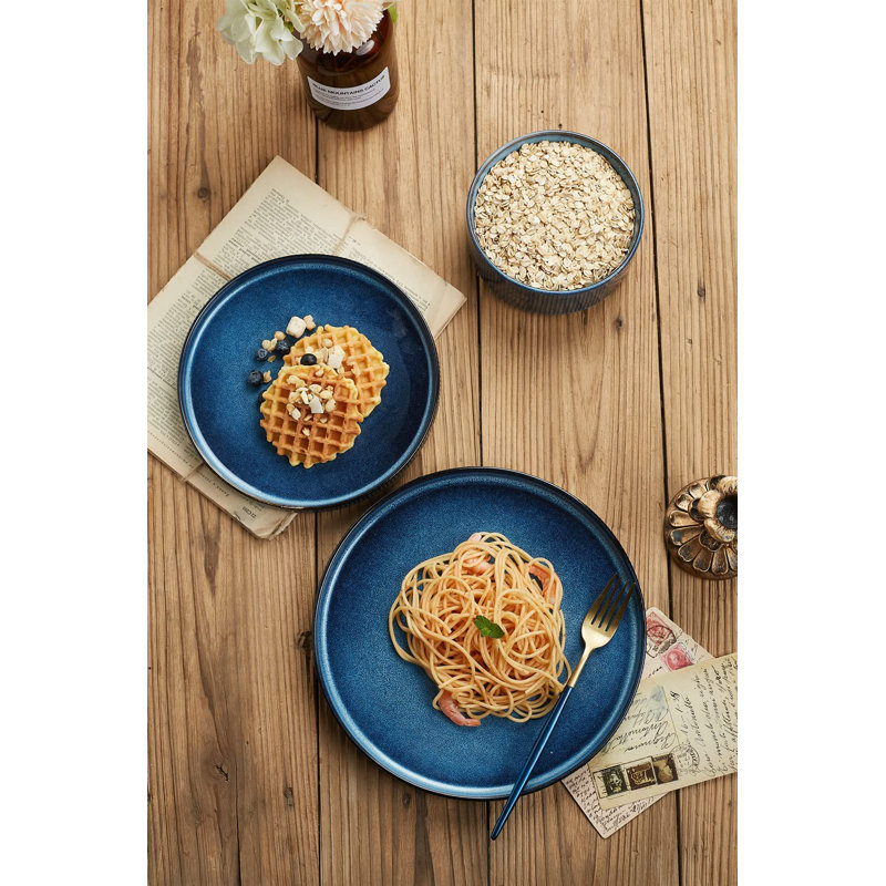 Nebulas Blue 10" Ceramic Dinner Plates, Set of 6