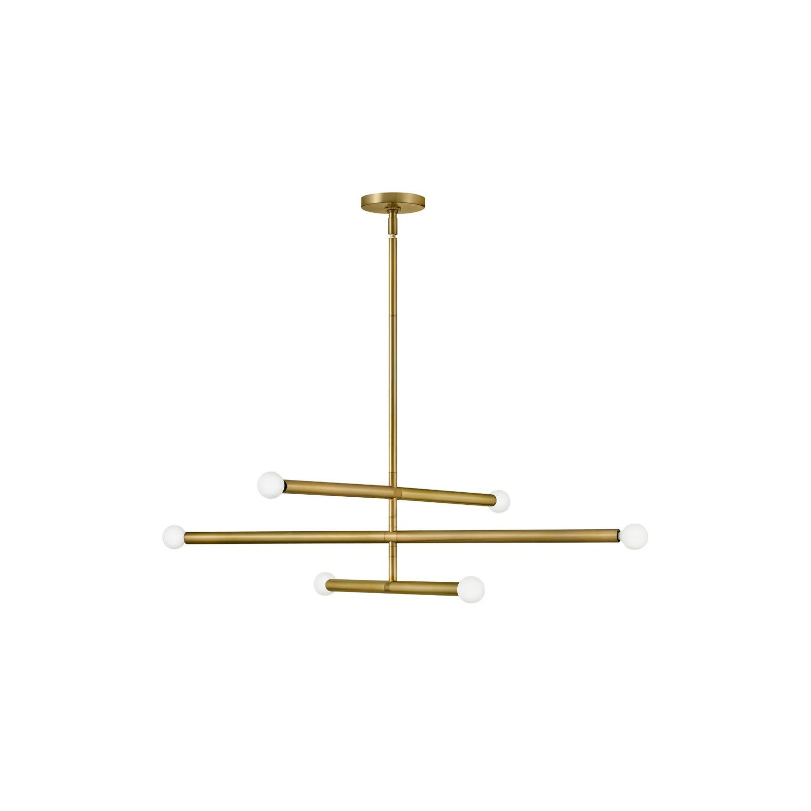 Jamir 6 - Light Metal Dimmable Sputnik Chandelier, Gold