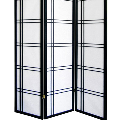70" 3 Screen "" With Black Hue, Made Of Pine, Adds Contemporary Touch To Rooms, Foldable For Space Tall Folding Screen, Black, Modern Privacy Space-Flexible