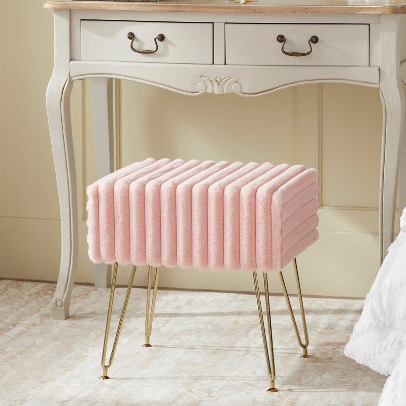 Tabouret de coiffeuse Modern, Rose