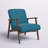 Gilene Fabric Accent Chair with Beechwood Legs-1446923544