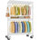 VIPEK R2 Heavy Duty Rolling Garment Rack, 3-Tier Adjustable Freestanding Closet with Double Rods & Hooks, Metal Clothing Storage Rack,White