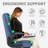 Fabric Office Gaming Chair, Ergonomic High Back Desk Chair, Big and Tall Executive Chair Height Adjustable with Footrest Lumbar-1360075890