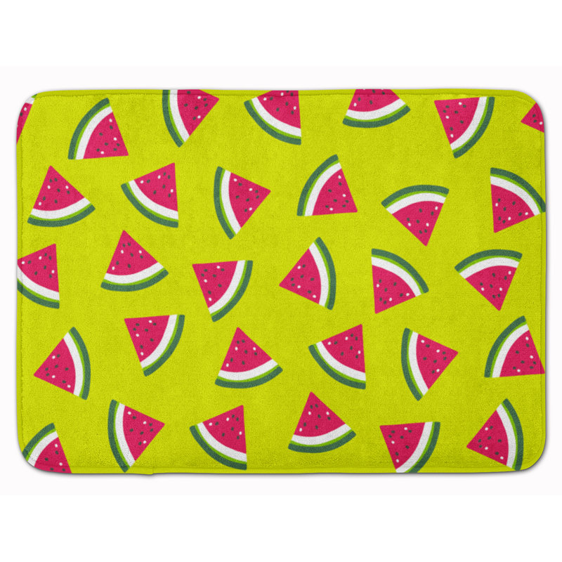 Memory Foam Non-Slip Bath Rug, Lime Green