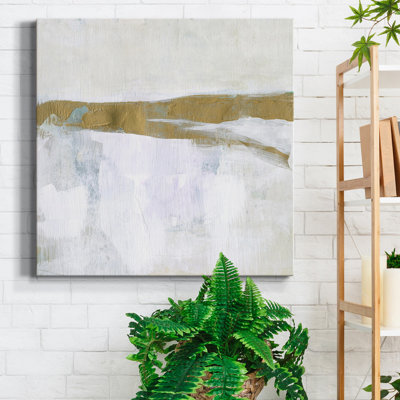 Toile encadrée «Gold Ribbon Horizon II» de qualité supérieure - prête à être accrochée