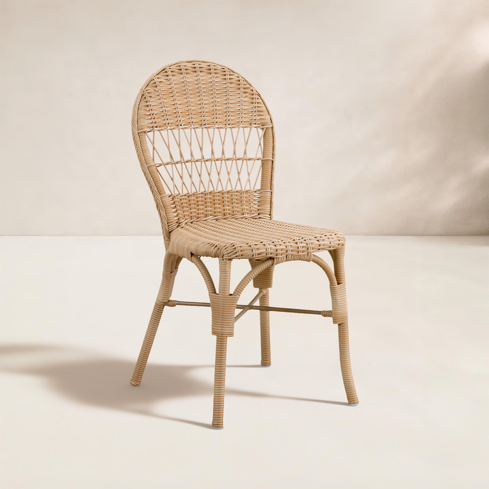 Ofelia Stackable Patio Side Chair, Natural