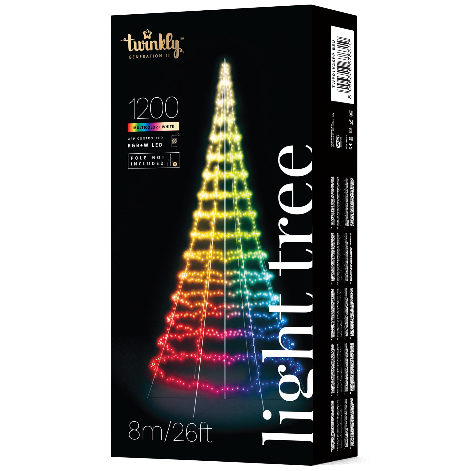 7.5' Twinkly Pre-Lit LED Artificial Christmas Tree with RGB Technology  Lights