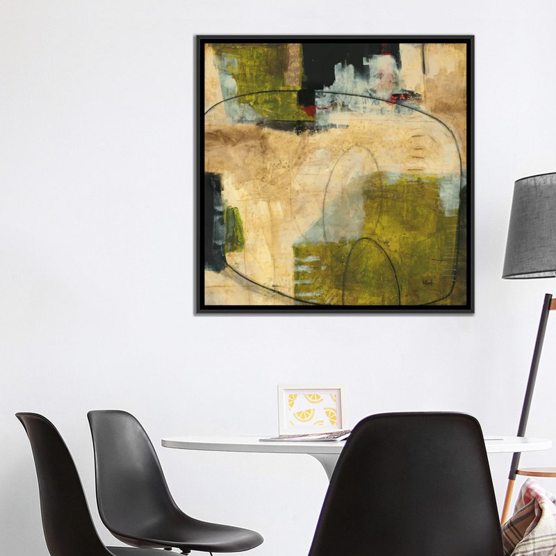 « cartes postales », impression sur toile, H 18 po x l 18 po x P 1,5 po, Toile avec cadre noir, Pas de tapis