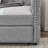 Upholstered Daybed With Two Drawers, With Button And Copper Nail On Square Arms