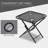 Zero Gravity Chair Set With Side Table, Folding Reclining Chair With Cupholders & Pillows-1748738953