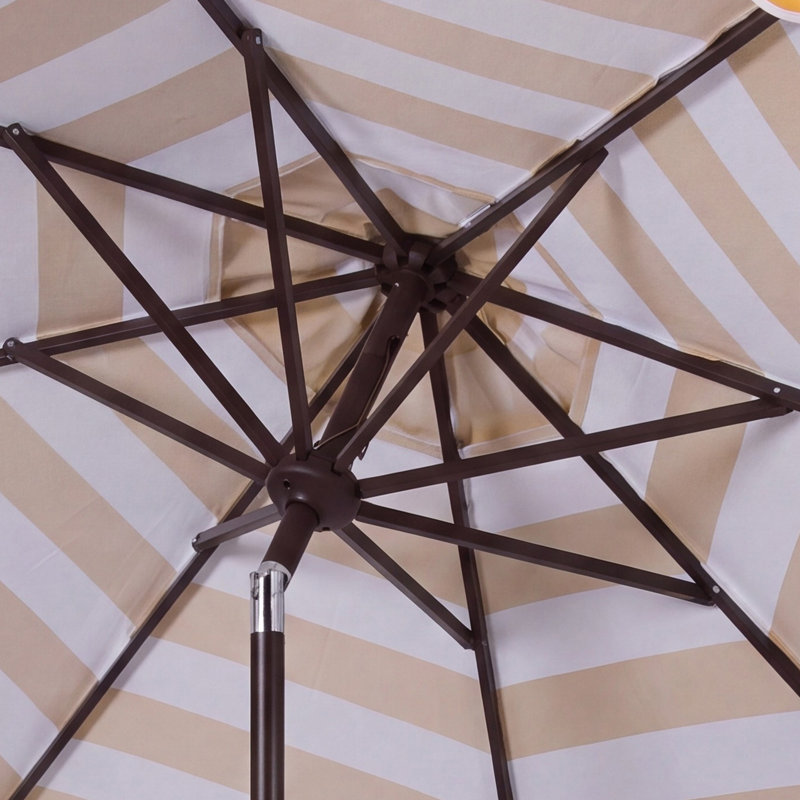 Natalee Tilt Market Umbrella, Yellow/White