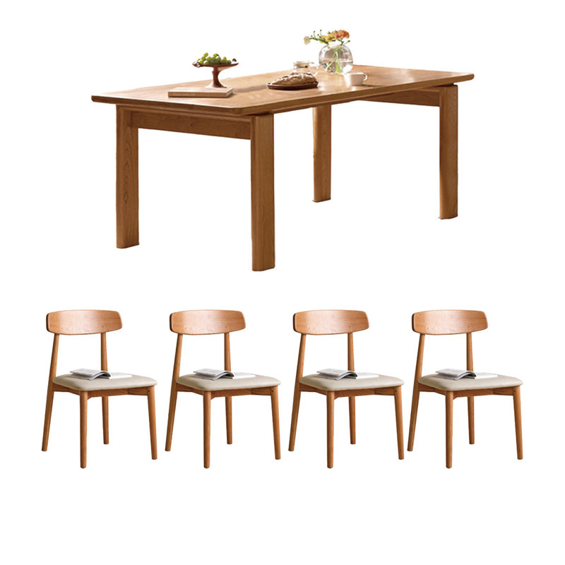Confort et qualité de l'ensemble de table en bois massif, H 29,52 po x L 70,86 po x l 35,43 po