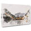Maroon Bells Mountains in Colorado Watercolour - Wrapped Canvas-56662012