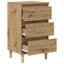 Bedside Cabinet Reclaimed Wood Medium Bedside Table-804601227