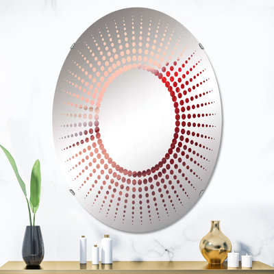 Minimalisme vague rouge décorative - miroir décoratif Starburst MIR108637 O