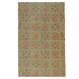 Flatweave Wool Ikat Area Rug in Beige And Multi