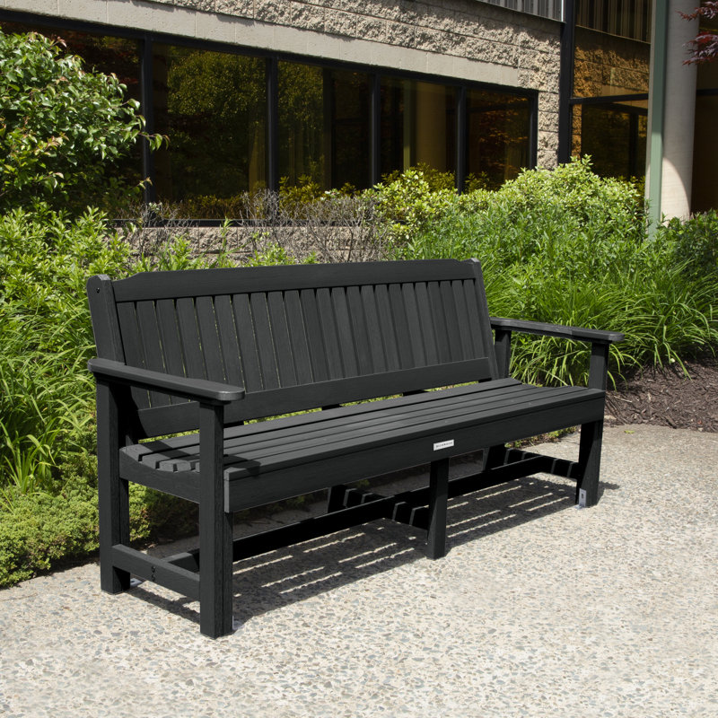 Banc de jardin en plastique Lunz, Noir