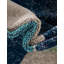 Tapis bleu marine / beige / vert à pois Dews-2030881013