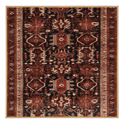 Tapis brun lavable à la machine