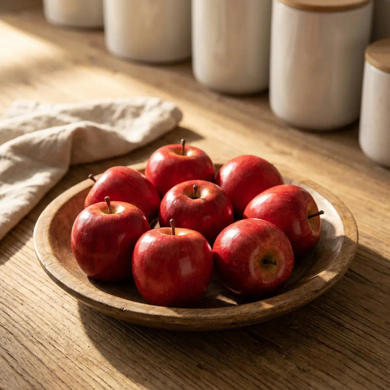 Artificial 8 Pcs Apple In Bag