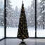 Arbre de Noël noir 6 pi avec crayon
