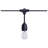 24 Foot LED String Light 12-S14 Lamps 2700K CCT Black 120V