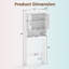 Rangement au-dessus de la toilette l 25 po x H 66 po x P 9,5 po Bernelda