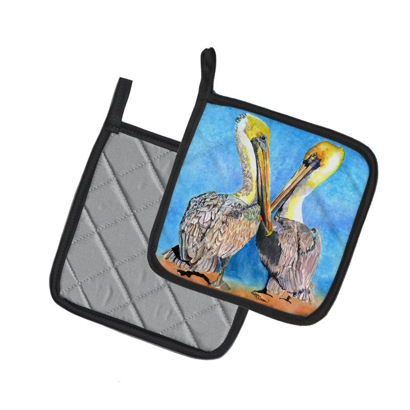 Caroline's Treasures Pelican Polyester Potholder Set