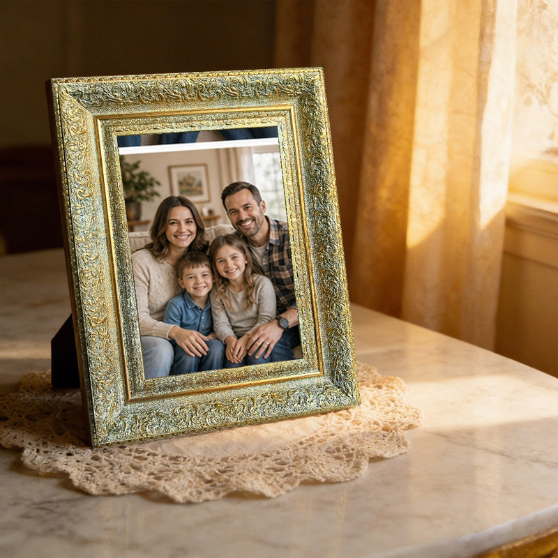 Cadre photo décoratif doré antique 3 pièces pour photos et décor de bureau 11 po x 14 po, Antique Gold, 3, 11" W x 14" H
