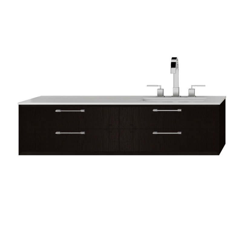 Gemelli 47.75'' W Single Bathroom Vanity Base, Wenge