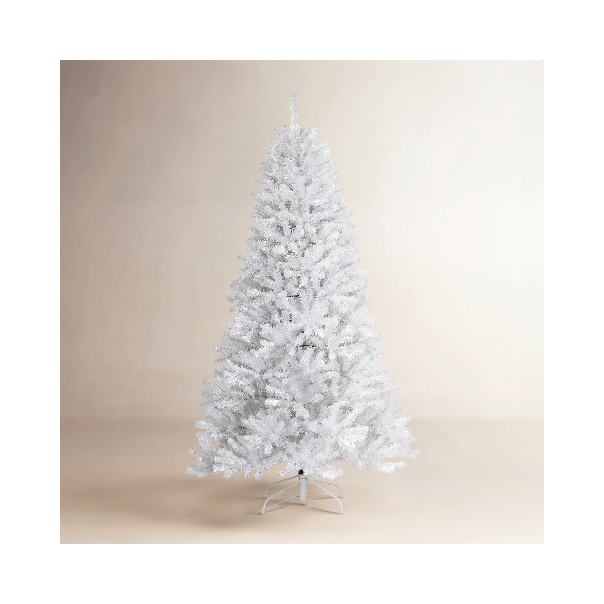 The Holiday Aisle® North Valley White Spruce Tree with Clear Lights, 7.5'