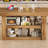 3-Tier Kitchen Island with Power Outlet & Storage Shelves, 55.1" Farmhouse Kitchen Shelf Bar Table with Large Worktop, Stable Wooden Structure-405110889