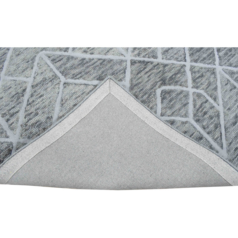 Soliz Wool Geometric Indoor Rug, Rectangle 8' x 11'
