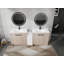 Meuble-lavabo autoportant de 84 pouces avec lavabo en céramique et armoires de rangement-1469202392