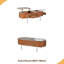 Table basse à plateau relevable de 47,2 po avec plateau tournant à motif de marbre à 360 degrés, compartiment caché, table centrale en bois partiellement assemblée-1914692407