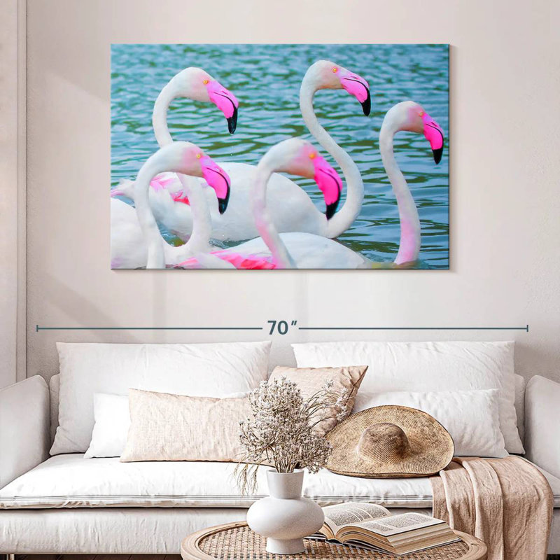 Brampt Flamingos, 32" H x 48" W