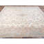 Tapis persan 11 pi 10 po x 14 pi 2 po blanc albâtre rétro, propre et doux, velours complet, 100% laine, noué à la main, côtés et extrémités sécurisés, très grand tapis oriental, très grand