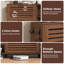 Armoire à chaussures étroite avec banc et 3 portes à persiennes pour l'entrée-1740206507