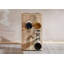 Factory Solid Wood Floor Wine Bottle Rack in Ecru