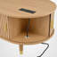 Table basse avec station de charge, porte de tambour coulissante et rangement-1903757464