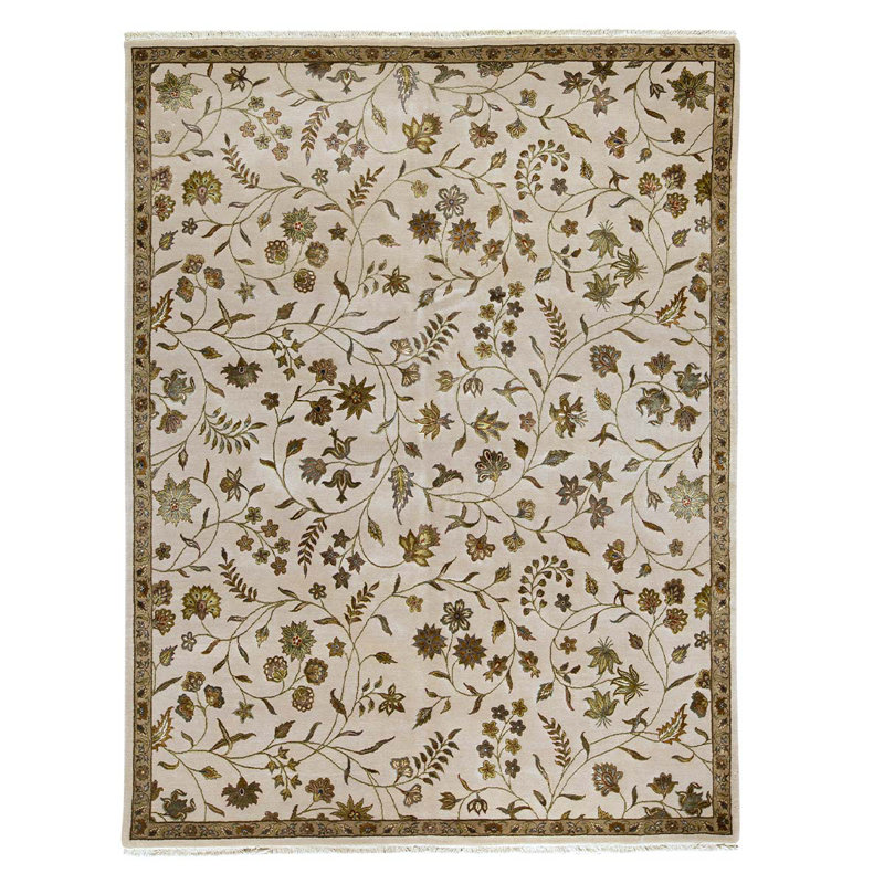 Hand Woven Wool Floral Area Rug