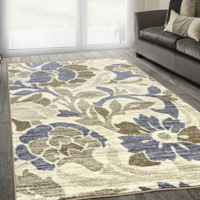 Jolie Traditional Oversized Floral Scroll NonSlip Indoor Runner or Area Rug