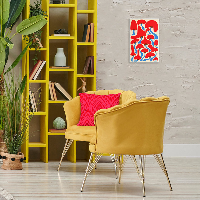 "Groovy Wavy Mushroom", art mural par Carrie Cantwell, H 15 po x l 10 po